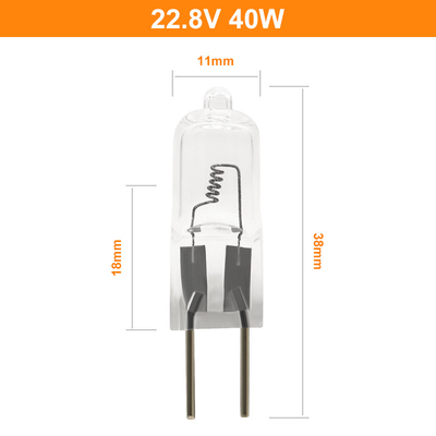 22.8v 40w G6.35 হাসপাতাল মেডিকেল হ্যালোজেন ল্যাম্প 3000k 1000 লুমেন