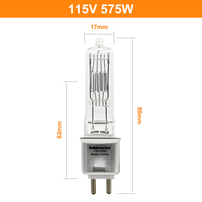 230v 115V 575w হ্যালোজেন ল্যাম্প লাইট বাল্ব G9.5 স্টেজ ফিল্ম এবং টেলিভিশন