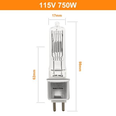 G9.5 মিডিয়াম দ্বি পিন হ্যালোজেন বাল্ব 750w 115v OSRAM EHG প্রতিস্থাপন