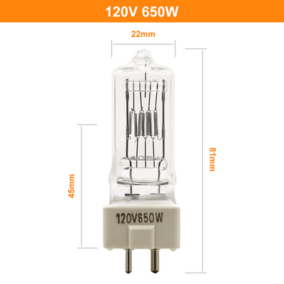 650w 120v হ্যালোজেন বাল্ব কোয়ার্টজ হ্যালোজেন প্রতিস্থাপন বাল্ব ফ্লাডলাইট