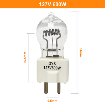 127V 600w হ্যালোজেন বাল্ব Gy9.5 ল্যাম্প ফিল্ম প্রজেক্টর স্টেজ লাইটিং বল DYV BHC Dys ল্যাম্প