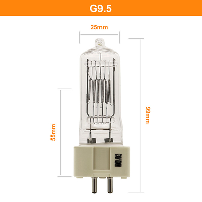 230V 1000W মেরিন সার্চ হ্যালোজেন ল্যাম্প বাল্ব G9.5 GX9.5 GY9.5 G22 3200K