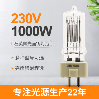 বোট মেরিন সার্চলাইট 1000w 230v হ্যালোজেন বাল্ব লাইট Gx9.5 ল্যাম্প