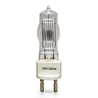230v 2000w G22 ল্যাম্প একক শেষ হ্যালোজেন লাইট বাল্ব 3200k 300Hours