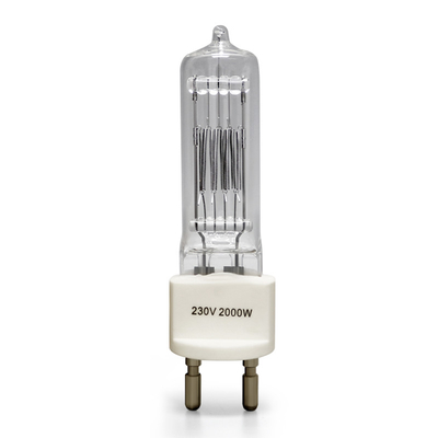 230v 2000w G22 কোয়ার্টজ হ্যালোজেন বাল্ব দ্বি পিন হ্যালোজেন ল্যাম্প বিস্ফোরণ প্রমাণ