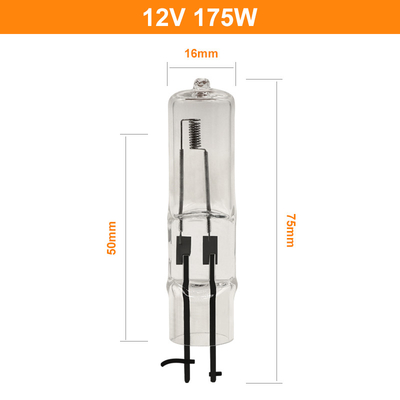 12v কোয়ার্টজ হ্যালোজেন বাল্ব 175W G6.35 ল্যাম্প 12 ভোল্ট দ্বি-পিন হ্যালোজেন বাল্ব দুটি প্রং সহ