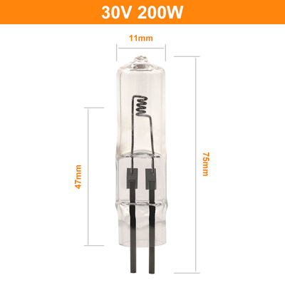 30V 200 ওয়াটের হ্যালোজেন বাল্ব 2 পিন লাইটিং ডিসপ্লে ক্রিস্টাল ল্যাম্প 4000lm