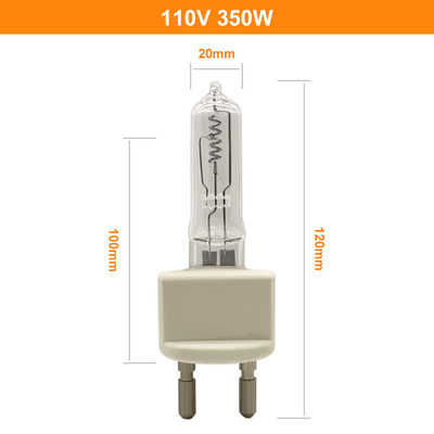 110V 350W G22 ক্লিয়ার কোয়ার্টজ লাইট বাল্ব হ্যালোজেন লোকোমোটিভ ল্যাম্প