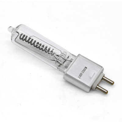 G9.5 240V 1000w টংস্টেন হ্যালোজেন ল্যাম্প একক শেষ স্টেজ এবং স্টুডিও ল্যাম্প
