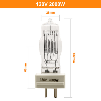 GY16 2000W 120v হ্যালোজেন বাল্ব মেরিন সার্চলাইট বাল্ব CE অনুমোদিত