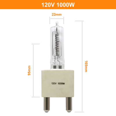 ডেক নেভিগেশন লাইটের জন্য 120V 1000W একক শেষ দ্বি-পিন হ্যালোজেন লাইট বাল্ব