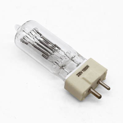 GY9.5 230V 1000W একক শেষ হ্যালোজেন কোয়ার্টজ লাইট বাল্ব টংস্টেন ব্রডওয়ে স্টেজ