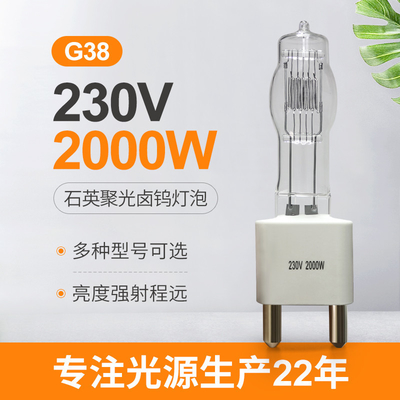 230v 2000w G38 কোয়ার্টজ হ্যালোজেন গ্লোবস টংস্টেন ল্যাম্প বাল্ব