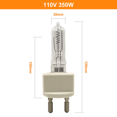 350W কোয়ার্টজ হ্যালোজেন বাল্ব 110V G22 ইনস্ট্রুমেন্ট ল্যাম্প