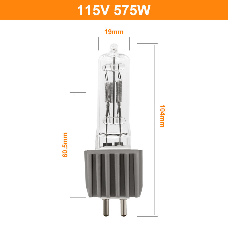 575W G9.5 Bi পিন হ্যালোজেন বাল্ব স্টেজ ETC 115V সিলভার