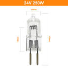 24V 250W কম ভোল্টেজ হ্যালোজেন ল্যাম্প জপমালা ক্রিস্টাল ল্যাম্প পিন বাল্ব প্রজেক্টর মেশিন টুল সার্জারি ছায়াহীন হ্যালোজেন বাল্ব